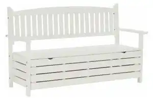Favi Banca gradina amula, lemn, alb, 150x58x88 cm Ofertă