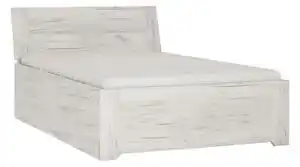 Favi Pat dormitor angel typ 90, pal melaminat, alb craft, 90x200 cm, cu som Ofertă