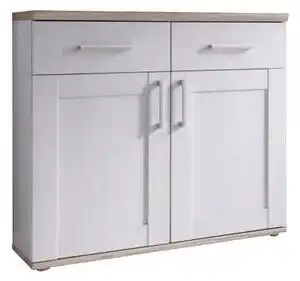 Favi Comoda provensal, pal, alb/stejar san remo, 96x38x91 cm Ofertă