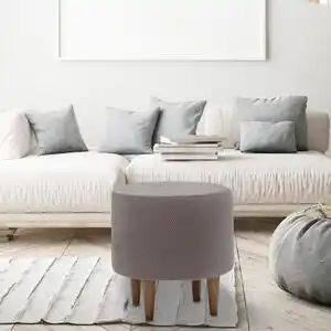 Favi Taburet fındık 504, grej, cadru din lemn de fag si mdf/poliester si sp Ofertă