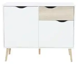 Favi Comoda oslo 75387, cu 2 usi si 1 sertar, pal, stejar sonoma/alb, 98,1x Ofertă