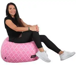 Favi Fotoliu tip sac, roz/alb cu model, gomby Ofertă