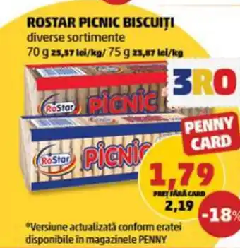 Penny ROSTAR PICNIC BISCUITI Ofertă