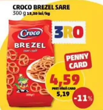 Penny CROCO BREZEL SARE 300 g Ofertă