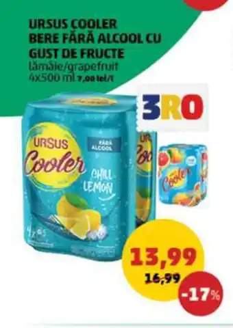 Penny URSUS COOLER BERE FÅRA ALCOOL CU GUST DE FRUCTE Ofertă