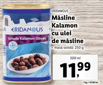 Lidl Măsline Kalamon cu ulei de măsline masă solidă: 250 g Ofertă