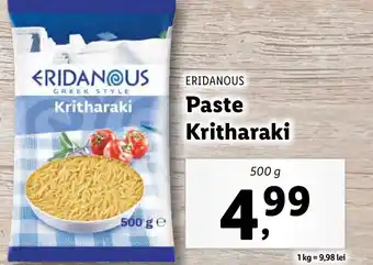 Lidl Paste Kritharaki Ofertă