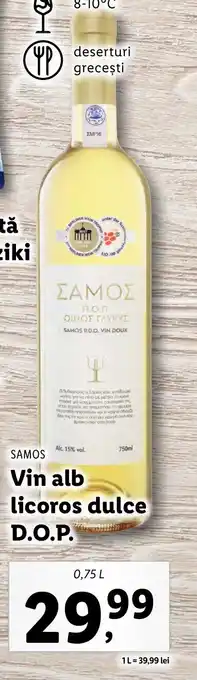Lidl Vin alb licoros dulce D.O.P. Ofertă