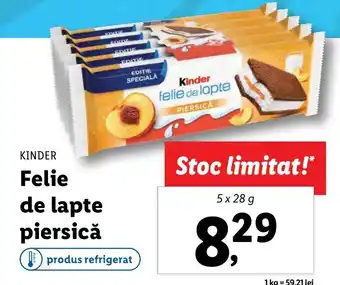 Lidl Felie de lapte piersică Ofertă