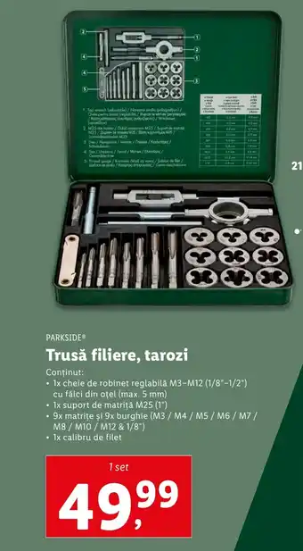 Lidl Trusă filiere, tarozi Ofertă