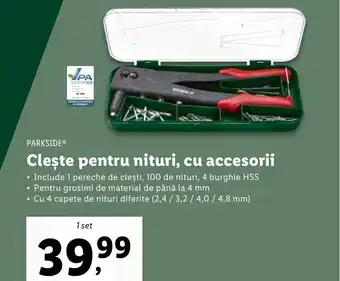 Lidl Cleşte pentru nituri, cu accesorii Ofertă