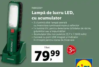 Lidl Lampă de lucru LED, cu acumulator Ofertă