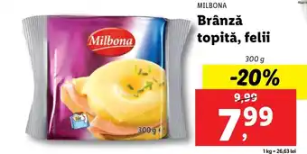 Brânză topită, felii