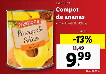Lidl Compot de ananas Ofertă