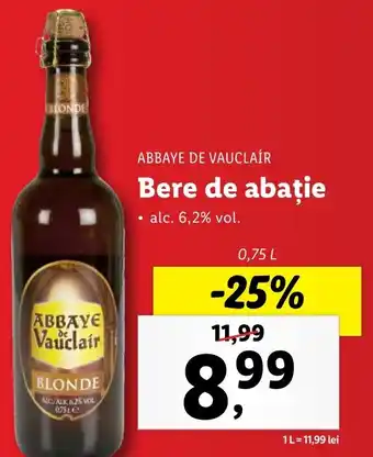 Lidl Bere de abație Ofertă