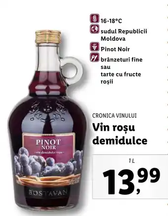 Lidl Vin roşu demidulce Ofertă