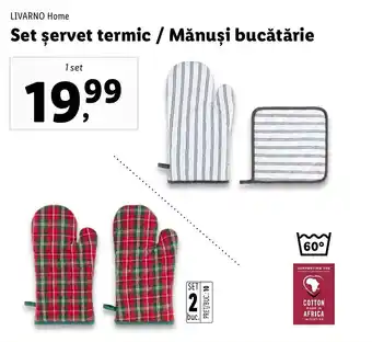 Lidl LIVARNO Home Set şervet termic / Mănuşi bucătărie Ofertă