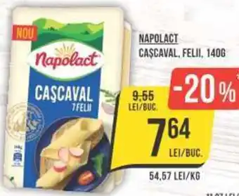 Mega Image NAPOLACT CASCAVAL, FELII, 140G Ofertă