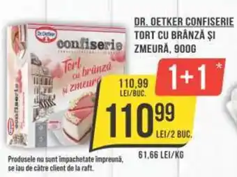 Mega Image DR. OETKER CONFISERIE TORT CU BRÂNZĂ ȘI confiserie ZMEURĂ, 9006 Ofertă