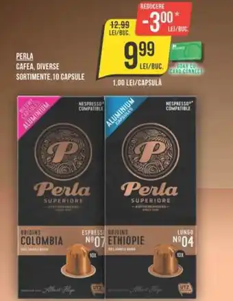 PERLA CAFEA, DIVERSE SORTIMENTE, 10 CAPSULE