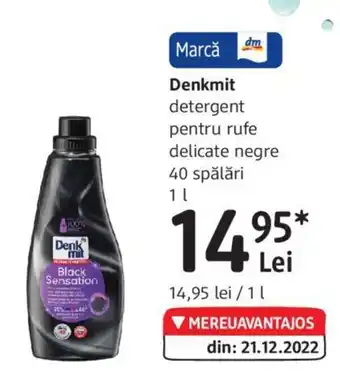 DM Denkmit detergent pentru rufe delicate negre 40 spălări 1 l Ofertă