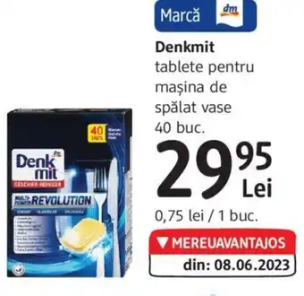 DM Denkmit tablete pentru maşina de spălat vase 40 buc. Ofertă