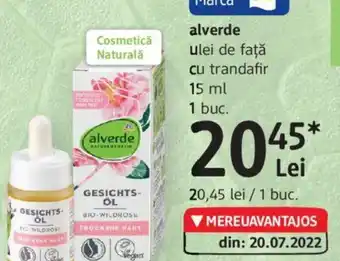 DM alverde ulei de faţă cu trandafir Ofertă