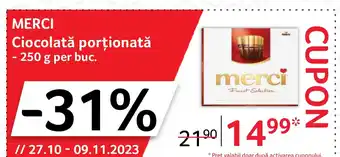 Selgros MERCI Ciocolată porționată Ofertă
