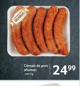 Selgros Cârnați de porc afumați Ofertă