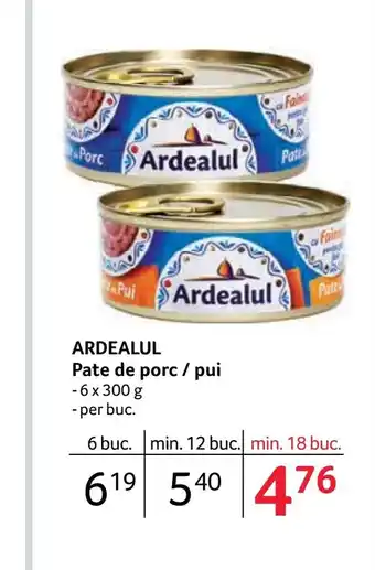 Selgros ARDEALUL Pate de porc / pui Ofertă