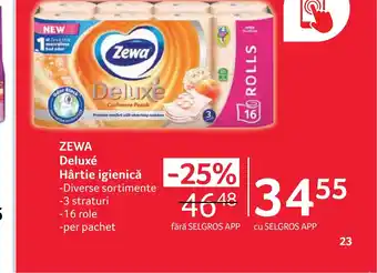 Selgros ZEWA Deluxé Ofertă