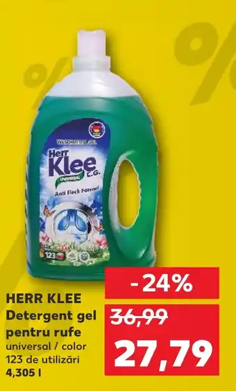 Kaufland HERR KLEE Detergent gel pentru rufe universal / color 123 de utilizări 4,305 1 Ofertă