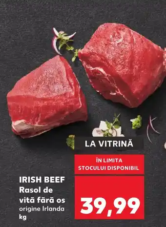 Kaufland IRISH BEEF Rasol de vită fără os origine Irlanda Ofertă