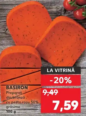 Kaufland BASIRON Preparat din brânză cu pesto roșu 50% Ofertă