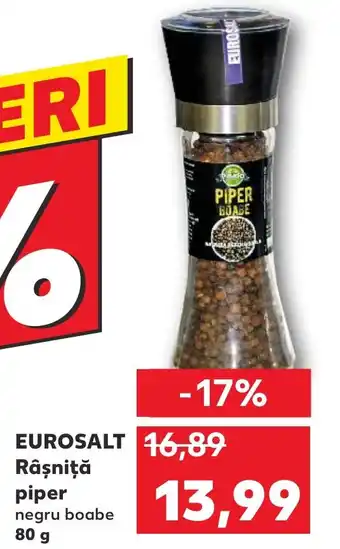 Kaufland EUROSALT 16,89 Râşniţă piper negru boabe Ofertă