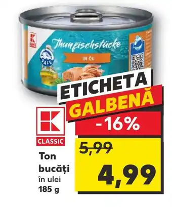 Kaufland Ton bucăți în ulei Ofertă