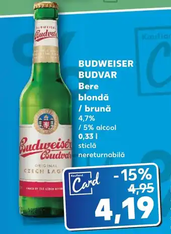 BUDWEISER BUDVAR Bere blondă / brună