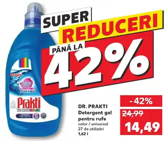 Kaufland DR. PRAKTI Detergent gel pentru rufe color / universal 27 de utilizări 1,62 I Ofertă