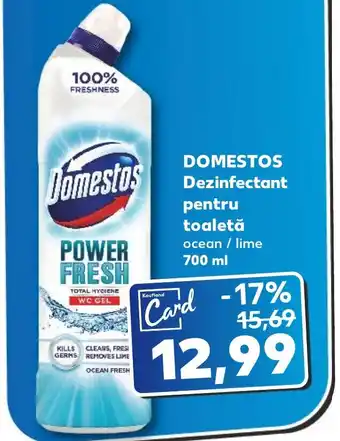 Kaufland DOMESTOS Dezinfectant pentru toaletă ocean / lime 700 ml Ofertă