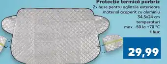 Kaufland Protecție termică parbriz 2x huse pentru oglinzile exterioare material acoperit cu aluminiu 34,5x24 cm Ofertă