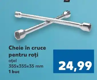 Kaufland Cheie în cruce pentru roţi oţel 355x355x35 mm 1 buc Ofertă