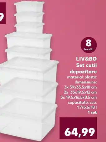 Kaufland LIV&BO Set cutii depozitare Ofertă