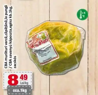 CBA CBA murături varză, căpăţână,la pungă /CBA savanyú káposzta,egész kb.1kg, zacskós Ofertă