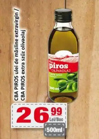 CBA CBA PIROS ulei de măsline extravirgin / PIROS extra szűz olívaolaj Ofertă