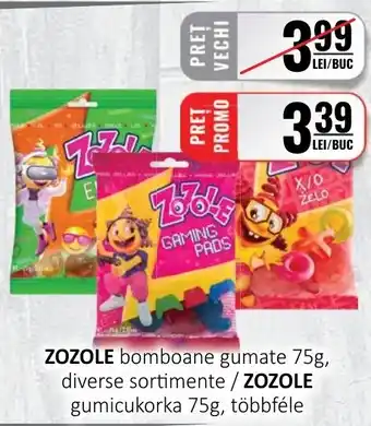 CBA ZOZOLE bomboane gumate 75g, diverse sortimente / ZOZOLE gumicukorka 75g, többféle Ofertă
