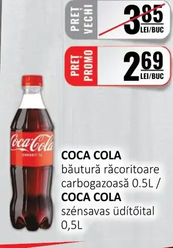 CBA COCA COLA băutură răcoritoare carbogazoasă 0.5L/ COCA COLA szénsavas üdítőital 0,5L Ofertă