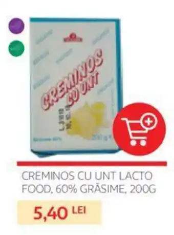 Auchan CREMINOS CU UNT LACTO FOOD, 60% GRĂSIME, 200G Ofertă