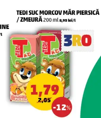 Penny TEDI SUC MORCOV MĂR PIERSICĂ /ZMEURĂ Ofertă