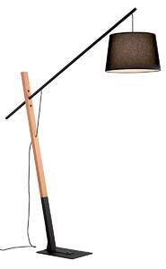 Favi Lampadar scandinav negru crane din metal si stejar 1x60w e27 Ofertă