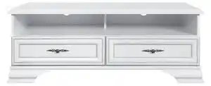 Comoda tv cu sertare idento, alba, pal/mdf, 124.5x53.5x47 cm